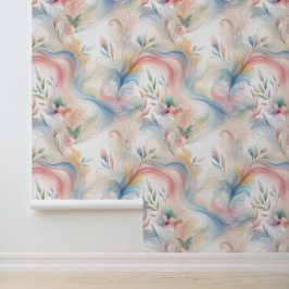 Papel Pintado Acuarela Botánica Pastel Elegante