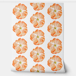 Papel Pintado Acuarela floral de melocotón elegante