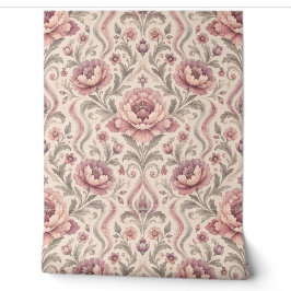 Papel Pintado Acuarela Floral de Peonía Retro Vintage sin Costur