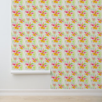 Papel Pintado Acuarela lirio peruana Arte de Alstroemeria