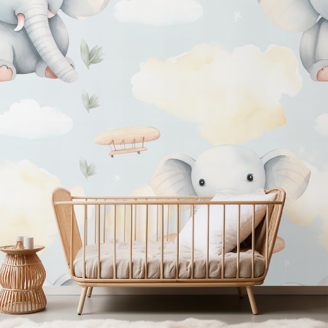 Papel Pintado Acuarela para elefantes de avión (Subido por el creador)