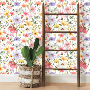 Papel Pintado Acuarela Plazas Florales Botánicas