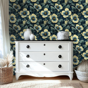 Papel pintado adhesivo de estilo vintage floral az