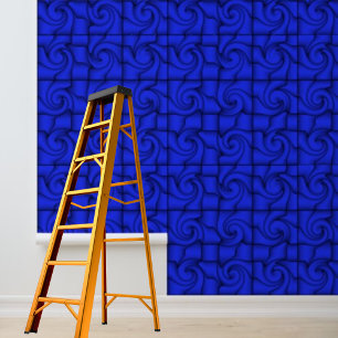 Papel Pintado Adhesivo Patrón Gráfico Azul