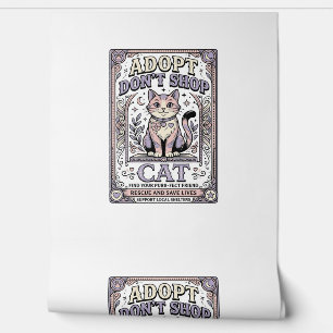 Papel Pintado Adopta No Compres Gato Rescate de Gatos Adopción V