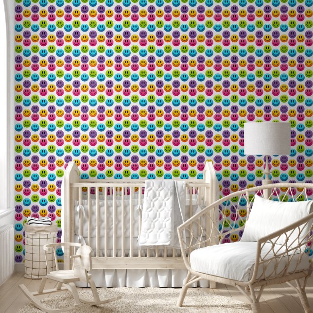 Papel Pintado "Adorable Colección de patrones de Emoji sonriente (Niños)