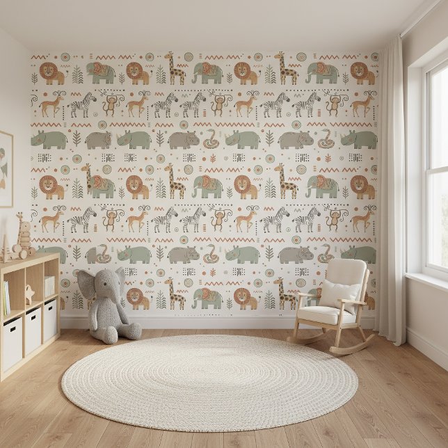 Papel Pintado African Animal Parade Tribal Style ID1262 (Subido por el creador)