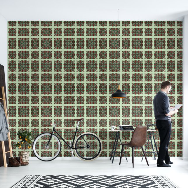 Papel Pintado afro patten wallpaper for any space  (Sala de estar)