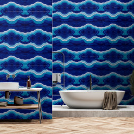 Papel Pintado Agate oceánico: Capas marinas mesmerizadoras