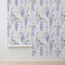 Papel Pintado Agua Wisteria Flor Flor Azul morado Floral
