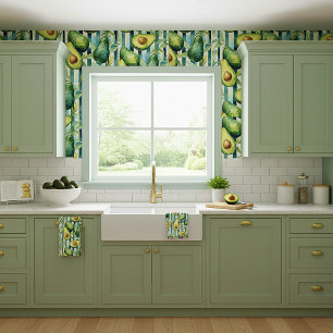 Papel Pintado Aguacates y rayas