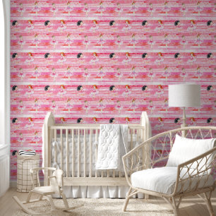 Papel Pintado Aguadoras Bailarinas de Niña en Acuarela 