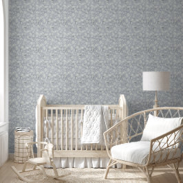 Papel Pintado Aguas Florales Azules Calmables Nursery