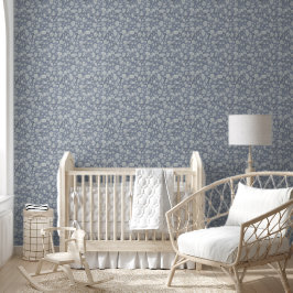 Papel Pintado Aguas Florales Azules Calmables Nursery