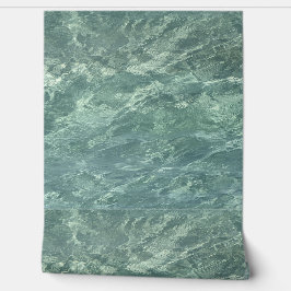 Papel Pintado Aguas oceánicas transparentes Playa Verde Azul Ver