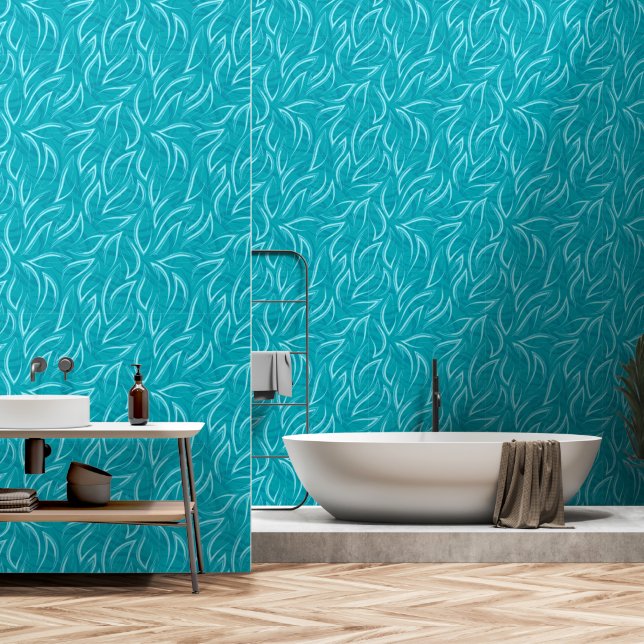 Papel Pintado Aguas y olas blancas (Baño)