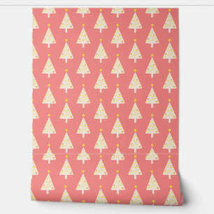 Papel Pintado Alegre patrón de árbol de Navidad