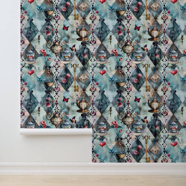 Papel Pintado Alice in Wonderland Pattern (Solicitud)