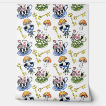 Alicia en el patrón del país de las maravillas