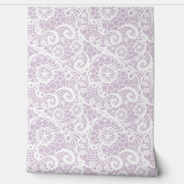 Papel Pintado Almost White Lace on Pastel Pink