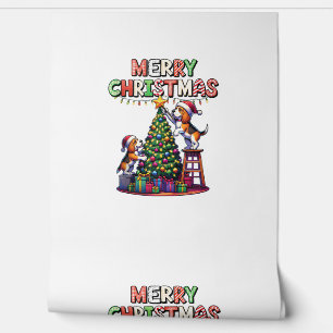 Papel Pintado Amantes de los animales mascotas Xmas Perros Beagl