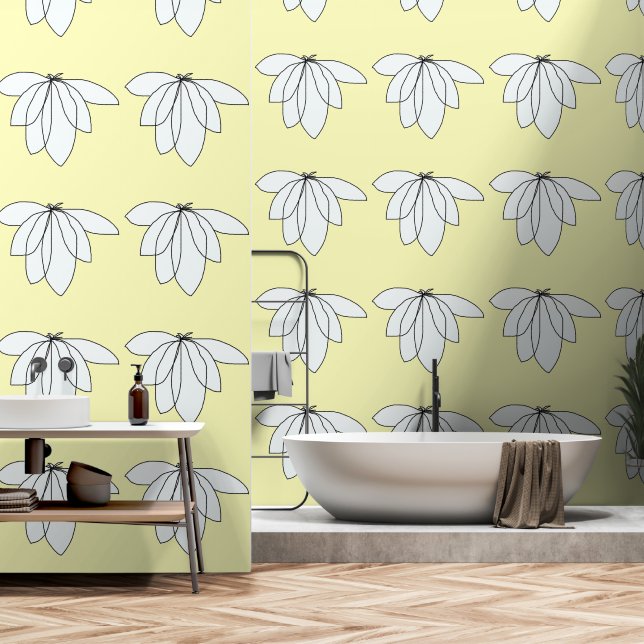 Papel Pintado Amarillo de color claro (Baño)