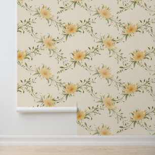 Papel Pintado Amarillo Lilly Vine