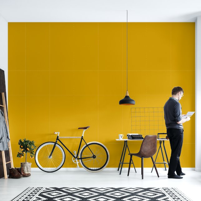 Papel Pintado Amarillo Mostaza (Sala de estar)