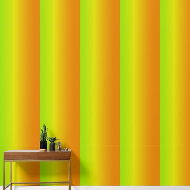 Papel Pintado Amarillo y Naranja de gradiente verde limón (Pasillo)
