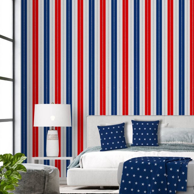 Papel Pintado Americana Red White Blue Three Inch Stars Stripes (Subido por el creador)
