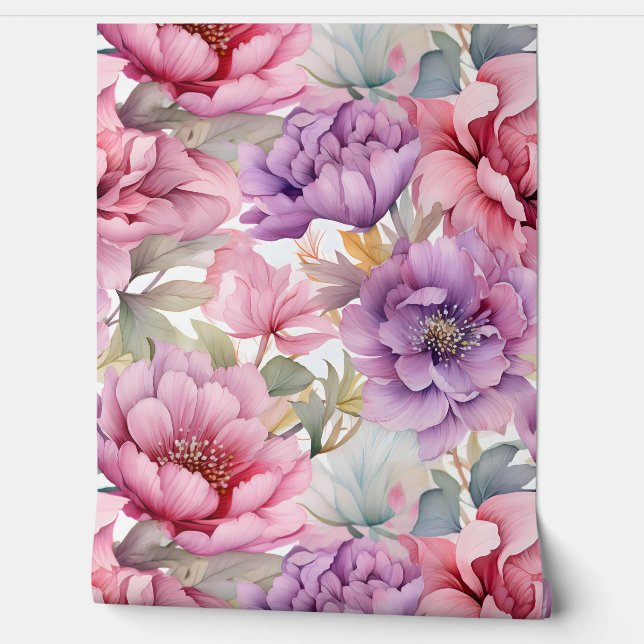 Papel Pintado Amethyst Bloom Rhapsody Botánico (Desenrollar)