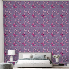 Papel Pintado Ametría del flutter de mariposa rosada