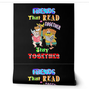 Papel Pintado Amigos que leen juntos permanecen juntos