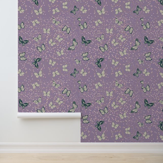 Papel Pintado Amor a la mariposa - Lavanda (Solicitud)