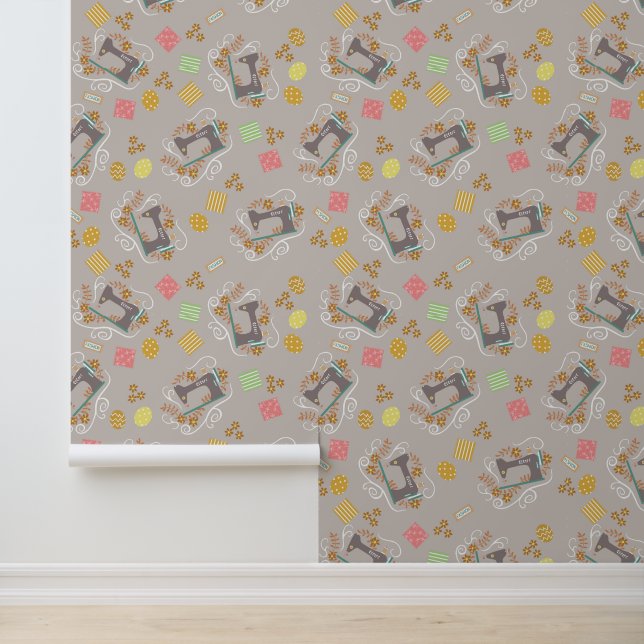 Papel Pintado Amor masticar la máquina gris (Solicitud)