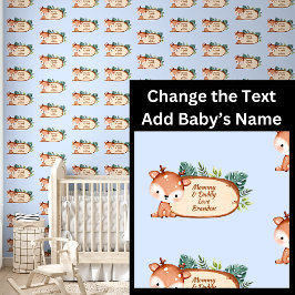 Papel Pintado Añadir el nombre del bebé, frases de texto, Rótulo