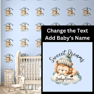 Papel Pintado Añadir nombre del bebé, cambiar texto, dormir en l