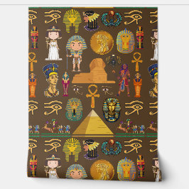 Papel Pintado Ancient Egyptian Hieroglyphic -Pattern Symbol