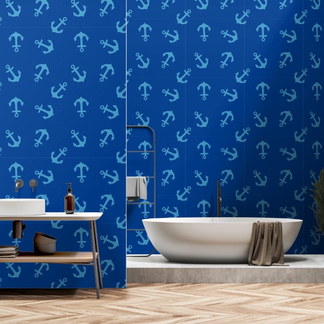 Papel Pintado Ancla Nautica moderna (Baño)