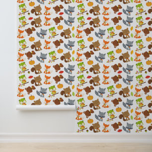 Papel Pintado Animales de bosque, animales de bosque, animales d