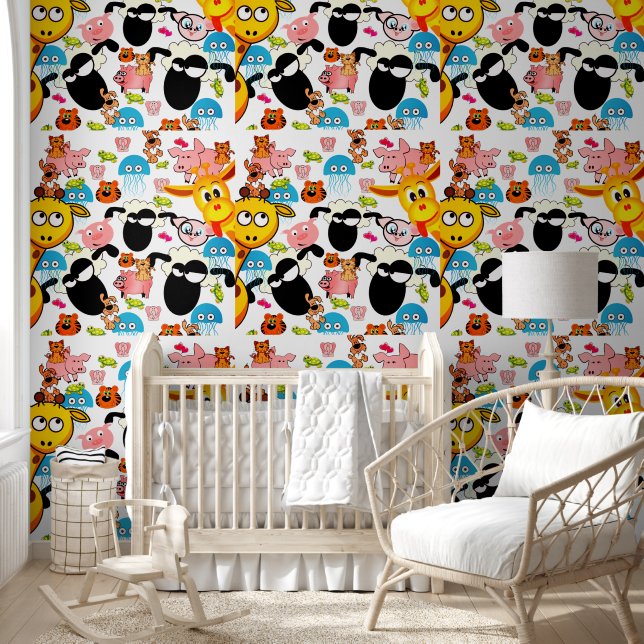 Papel Pintado Animales de papel tapiz (Niños)