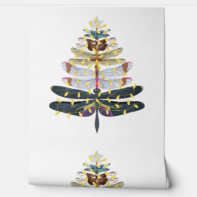 Papel Pintado Árbol de Navidad de la libélula (Desenrollar)