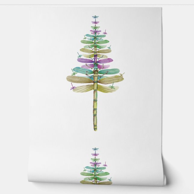 Papel Pintado Árbol de Navidad de la libélula (Desenrollar)