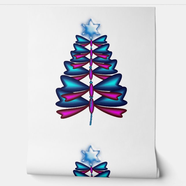Papel Pintado Árbol de Navidad Dragonfly (Desenrollar)