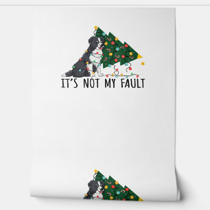 Papel Pintado Árbol de Navidad No Es Mi Error De Collie Dog Chr