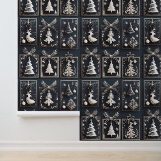 Papel Pintado Árboles navideños elegantes y modernos