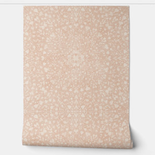 Papel Pintado Arcilla de amor floral mandala rosa