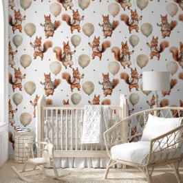 Papel Pintado Ardilla Cuta Que Sujeta Globos Peel Y Palo