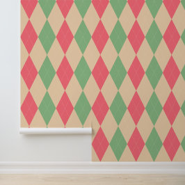 Papel Pintado Argyle Clásico - Rosa Salvia y Rubor