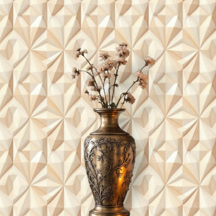 Papel Pintado Armonía geométrica Beige